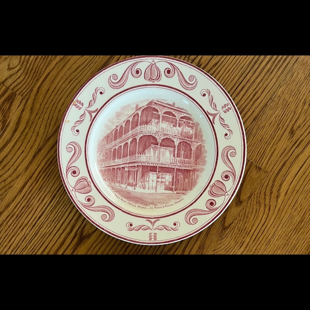 Scenes of Old New Orleans Crown Ducal 10” Plate